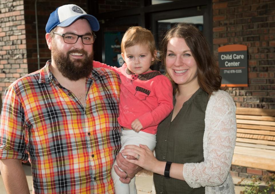 Sileo family outside Child Care Center