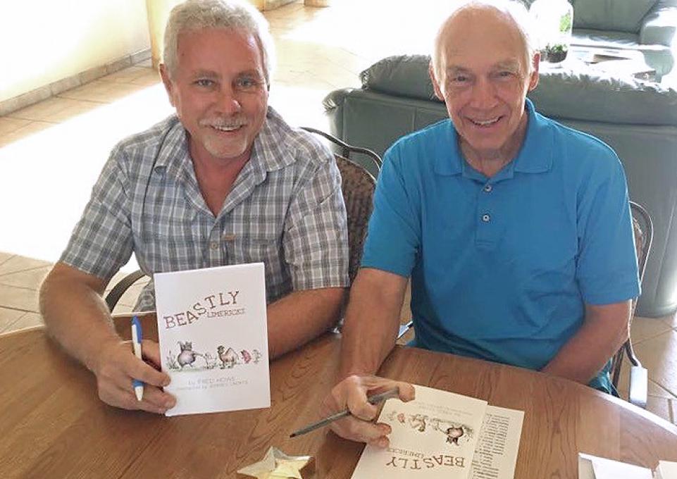 Howe and Crofts at a book signing