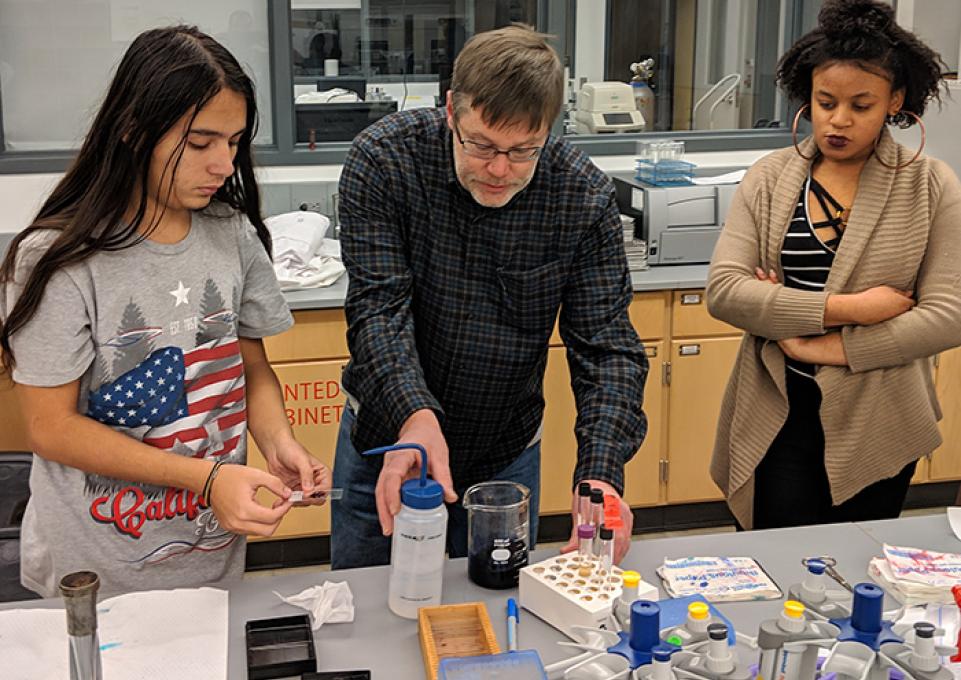 andrew franz with students